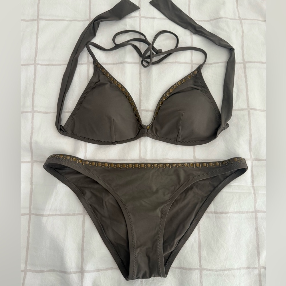 Mango beach Bikini Hunter Green Size S